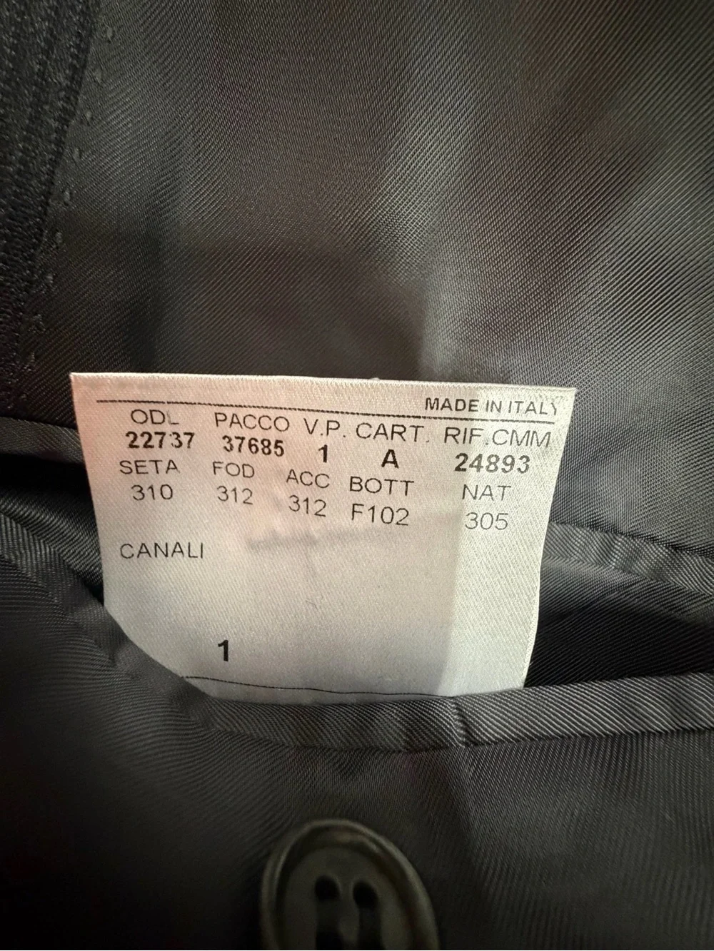 Canali 1934 Suit Mens 60R 50R 100% Wool Charcoal Gray 2Pc Italy READ B332